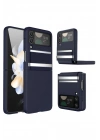 Mey İthalat®  Samsung Galaxy Z Flip 4 Kılıf Belt Flip Kapak - Lacivert