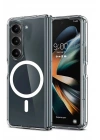 Mey İthalat®  Samsung Galaxy Z Fold 6 Kılıf Magneticsafe Şeffaf Silikon - Şeffaf