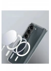 Mey İthalat®  Samsung Galaxy Z Fold 6 Kılıf Magneticsafe Şeffaf Silikon - Şeffaf