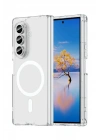 Mey İthalat®  Samsung Galaxy Z Fold 7 Kılıf Magneticsafe Şeffaf Silikon - Şeffaf