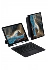 Mey İthalat®  T5209D iPad Pro 12.9 (2021) Kılıf İnter Ledli Klavyeli Tablet Kılıfı - Siyah