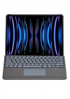 Mey İthalat®  T5509D iPad Pro 12.9 (2022) Kılıf Palermo Ledli Klavyeli Standlı Tablet Kılıfı - Siyah