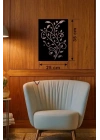 Mey İthalat® Tavus Kuşu ve Doğa Temalı Ahşap Duvar Tablosu - 25x35 cm Lazer Kesim Pano