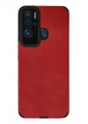 Mey İthalat®  Tecno Pova Neo Kılıf Loop Deri Silikon - Kırmızı