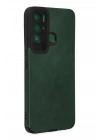 Mey İthalat®  Tecno Pova Neo Kılıf Loop Deri Silikon - Yeşil