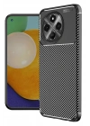 Mey İthalat®  Tecno Spark 30 Pro Kılıf Auto Focus Karbon Kapak - Siyah