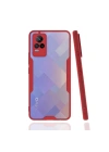 Mey İthalat®  Vivo V21e Kılıf Platin Silikon - Kırmızı