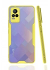Mey İthalat®  Vivo V21e Kılıf Platin Silikon - Sarı