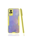 Mey İthalat®  Vivo V21e Kılıf Platin Silikon - Sarı