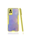 Mey İthalat®  Vivo V21e Kılıf Platin Silikon - Sarı