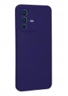 Mey İthalat®  Vivo V23 5G Kılıf Nano içi Kadife Silikon - Mor