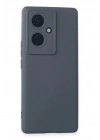 Mey İthalat®  Vivo V29 Lite Kılıf Nano içi Kadife Silikon - Gri
