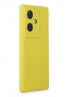 Mey İthalat®  Vivo V29 Lite Kılıf Nano içi Kadife Silikon - Sarı