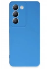 Mey İthalat®  Vivo V30 Lite 4G Kılıf First Silikon - Mavi