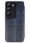 Mey İthalat®  Vivo V30 Lite 4G Kılıf Flip Cover - Lacivert