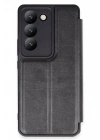 Mey İthalat®  Vivo V30 Lite 4G Kılıf Flip Cover - Siyah
