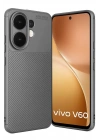 Mey İthalat®  Vivo V60 5G Auto Focus Karbon Kapak - Gri