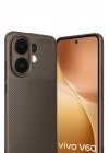 Mey İthalat®  Vivo V60 5G Auto Focus Karbon Kapak - Kahverengi