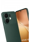 Mey İthalat®  Vivo V60 5G Auto Focus Karbon Kapak - Koyu Yeşil