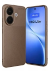 Mey İthalat®  Vivo V60 Lite Auto Focus Karbon Kapak - Kahverengi
