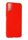 Mey İthalat®  Vivo Y11S Kılıf Lansman Glass Kapak - Kırmızı