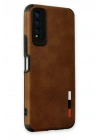 Mey İthalat®  Vivo Y11S Kılıf Loop Deri Silikon - Kahverengi