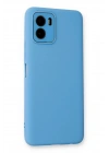 Mey İthalat®  Vivo Y15S Kılıf Lansman Glass Kapak - Mavi