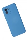 Mey İthalat®  Vivo Y15S Kılıf Nano içi Kadife Silikon - Mavi