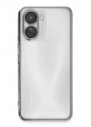 Mey İthalat®  Vivo Y16 Kılıf  Lensli Silikon - Gümüş
