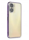 Mey İthalat®  Vivo Y16 Kılıf  Lensli Silikon - Mor