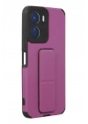 Mey İthalat®  Vivo Y16 Kılıf Mega Standlı Silikon - Mor