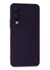 Mey İthalat®  Vivo Y17S Kılıf Nano içi Kadife Silikon - Mor