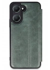 Mey İthalat®  Vivo Y18 Kılıf Flip Cover - Koyu Yeşil