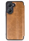 Mey İthalat®  Vivo Y18 Kılıf Flip Cover - Taba
