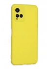 Mey İthalat®  Vivo Y21S Kılıf Nano içi Kadife Silikon - Sarı