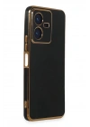 Mey İthalat®  Vivo Y22 2022 Kılıf Volet Silikon - Siyah