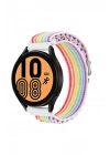 Mey İthalat®  Watch 20mm KR410 Kumaş Kordon - Gökkuşağı