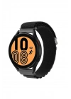 Mey İthalat®  Watch 20mm KR410 Kumaş Kordon - Siyah