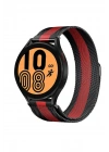 Mey İthalat®  Watch 20mm Metal Mıknatıslı Kordon - Siyah-Kırmızı