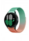Mey İthalat®  Watch 20mm Metal Mıknatıslı Kordon - Turuncu-Yeşil