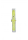Mey İthalat®  Watch 20mm Spor Delikli Kordon - Gri-Yeşil