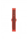 Mey İthalat®  Watch 20mm Spor Delikli Kordon - Kırmızı-Siyah