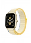 Mey İthalat®  Watch 22mm Hasırlı Cırtcırtlı Kordon - Beyaz