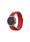 Mey İthalat®  Watch 22mm Hasırlı Cırtcırtlı Kordon - Kırmızı