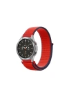 Mey İthalat®  Watch 22mm Hasırlı Cırtcırtlı Kordon - Kırmızı
