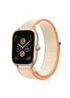 Mey İthalat®  Watch 22mm Hasırlı Cırtcırtlı Kordon - Krem