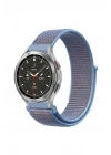 Mey İthalat®  Watch 22mm Hasırlı Cırtcırtlı Kordon - Mavi