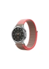 Mey İthalat®  Watch 22mm Hasırlı Cırtcırtlı Kordon - Pembe