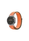 Mey İthalat®  Watch 22mm Hasırlı Cırtcırtlı Kordon - Turuncu