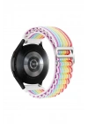 Mey İthalat®  Watch 22mm KR410 Kumaş Kordon - Gökkuşağı